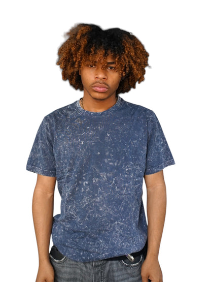 The End Blue Acid Washed T-shirt