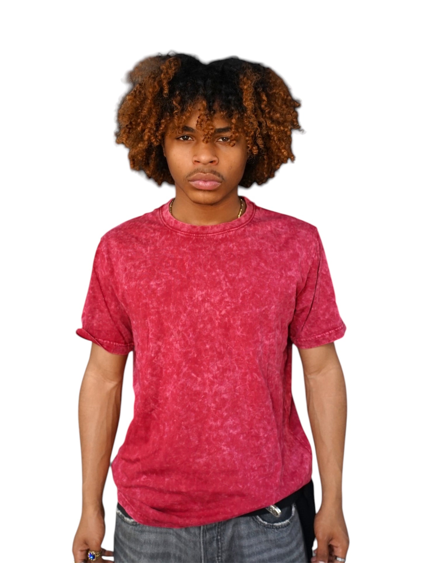 The End Red Acid Washed T-shirt
