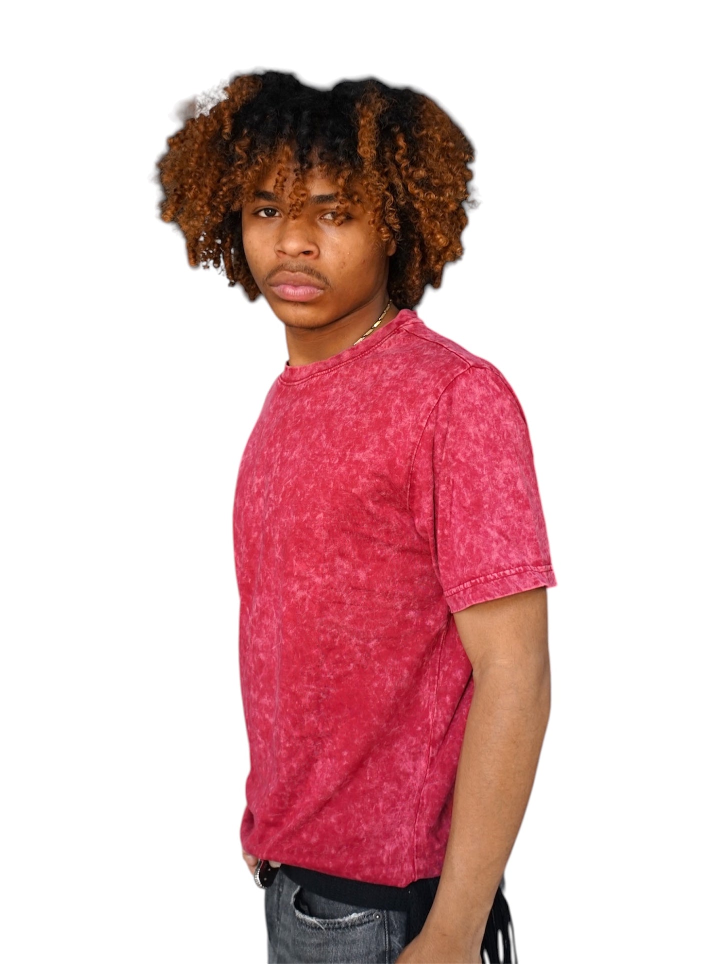 The End Red Acid Washed T-shirt