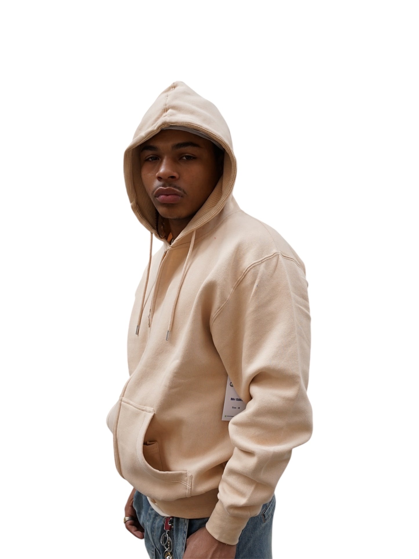 The End Beige Zip Up Hoodie