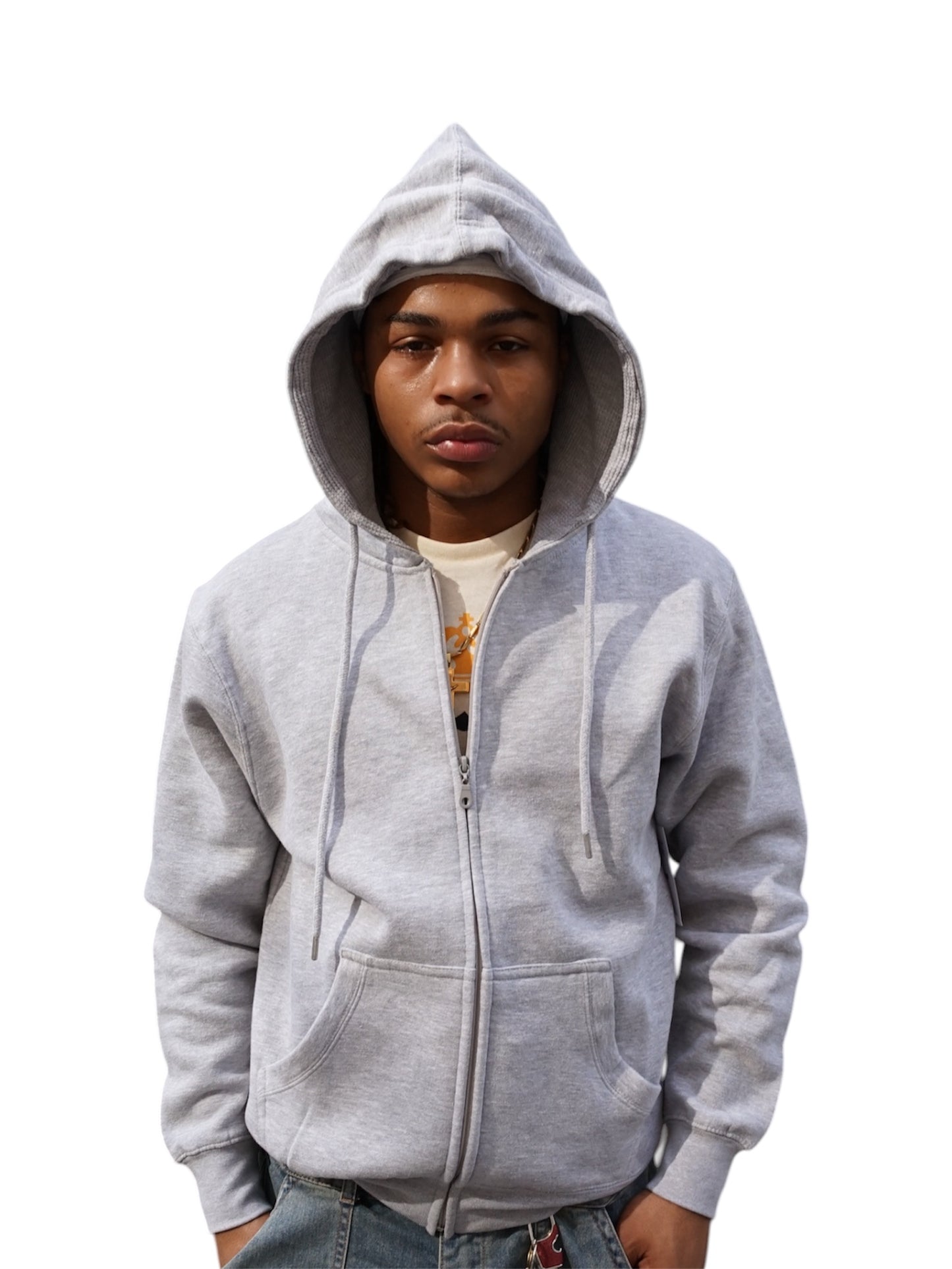The End Grey Zip Up Hoodie