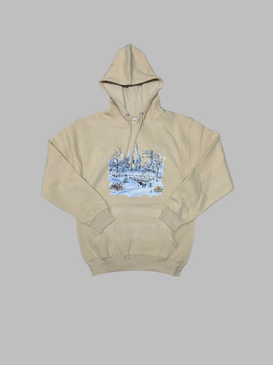 Beige Snow in NY Hoodie