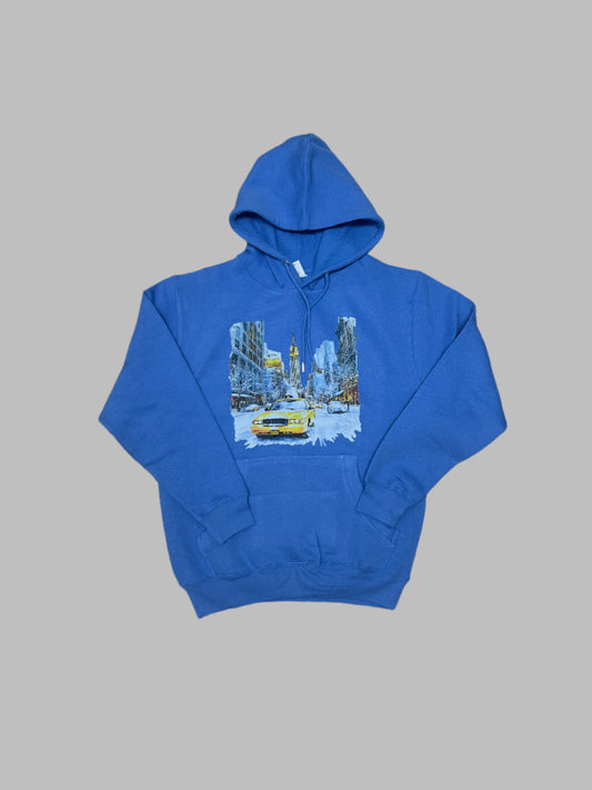 Blue Snow in NY Hoodie