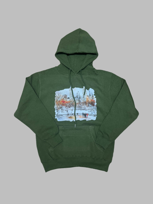 Olive Snow in NY Hoodie
