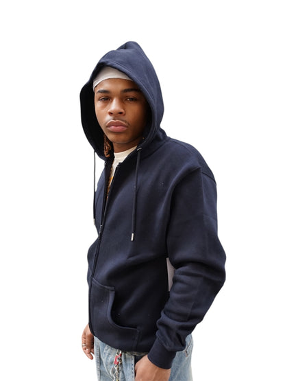 The End Navy Zip Up Hoodie