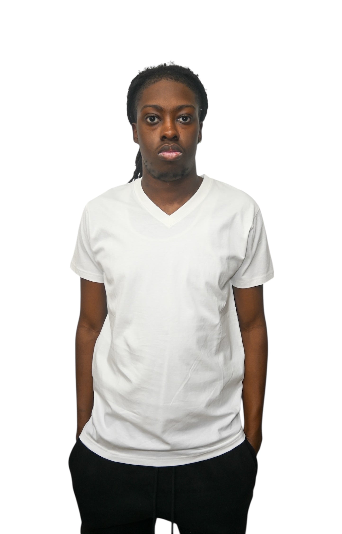 Gildan V neck short  sleeve t-shirt