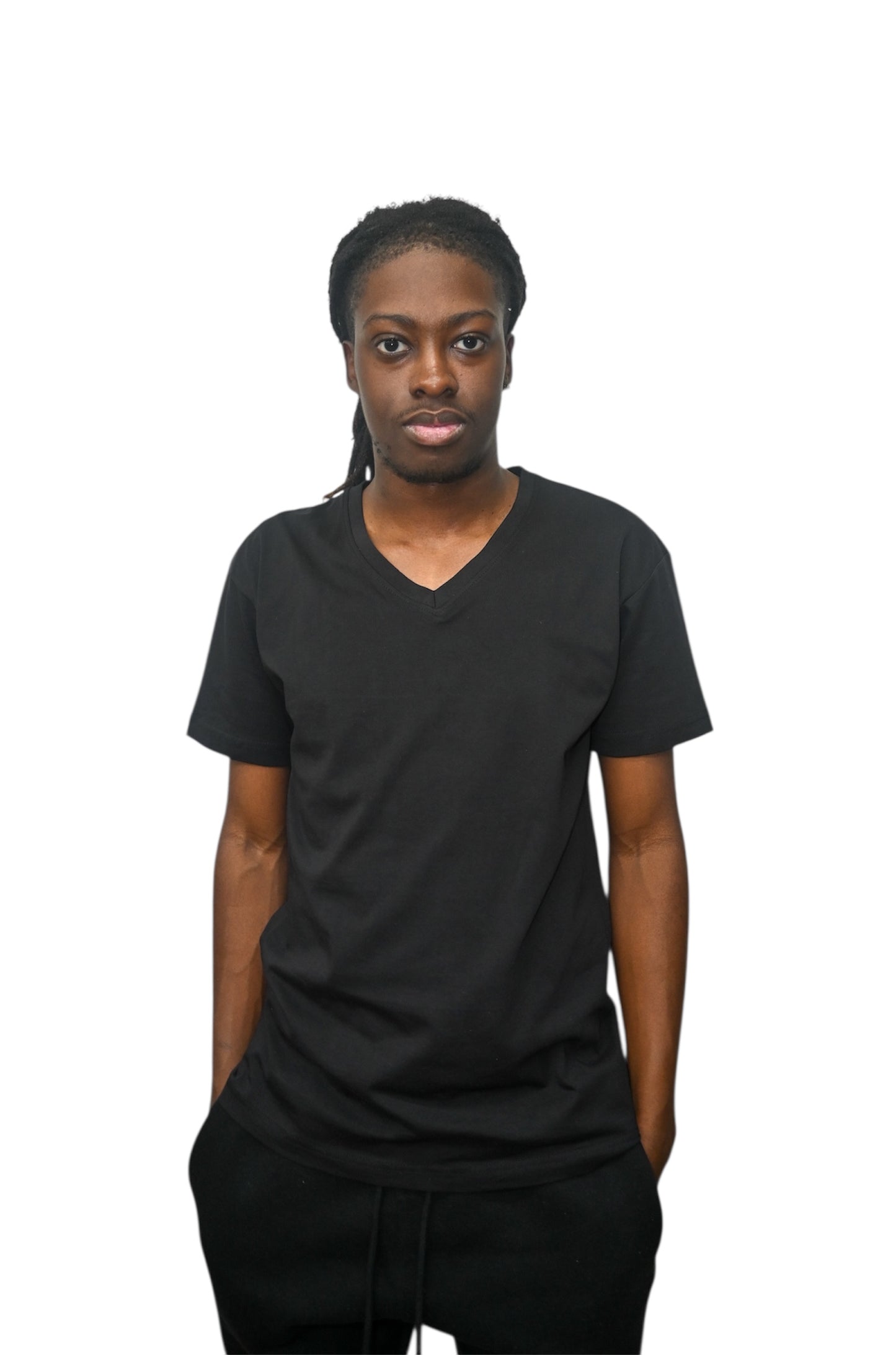 Gildan V neck short  sleeve t-shirt