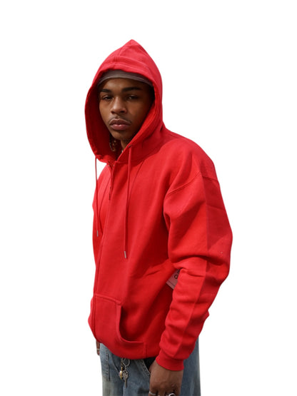 The End Red Zip Up Hoodie
