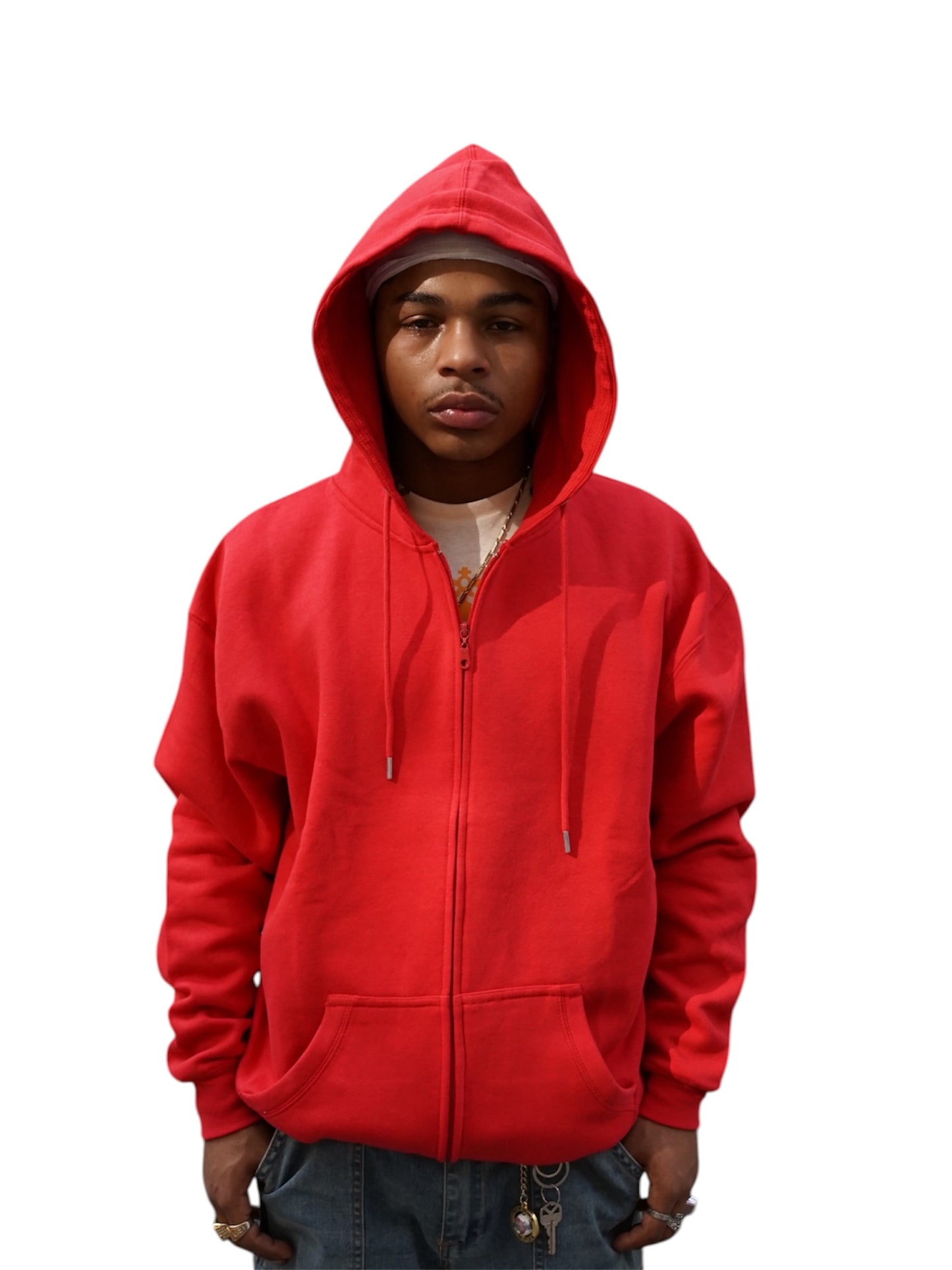 The End Red Zip Up Hoodie