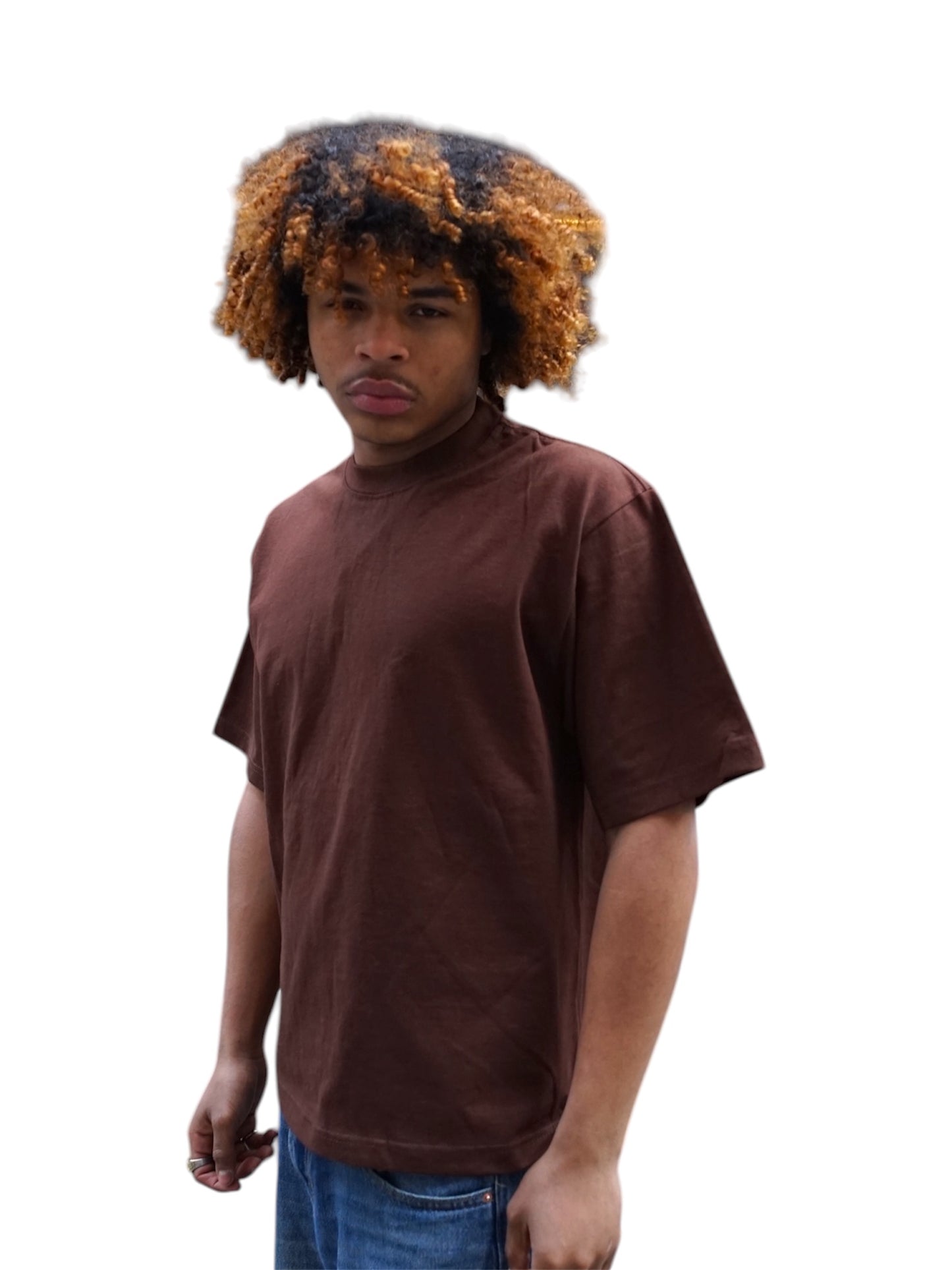 Shaka Wear Unisex Cropped Brown T-shirt