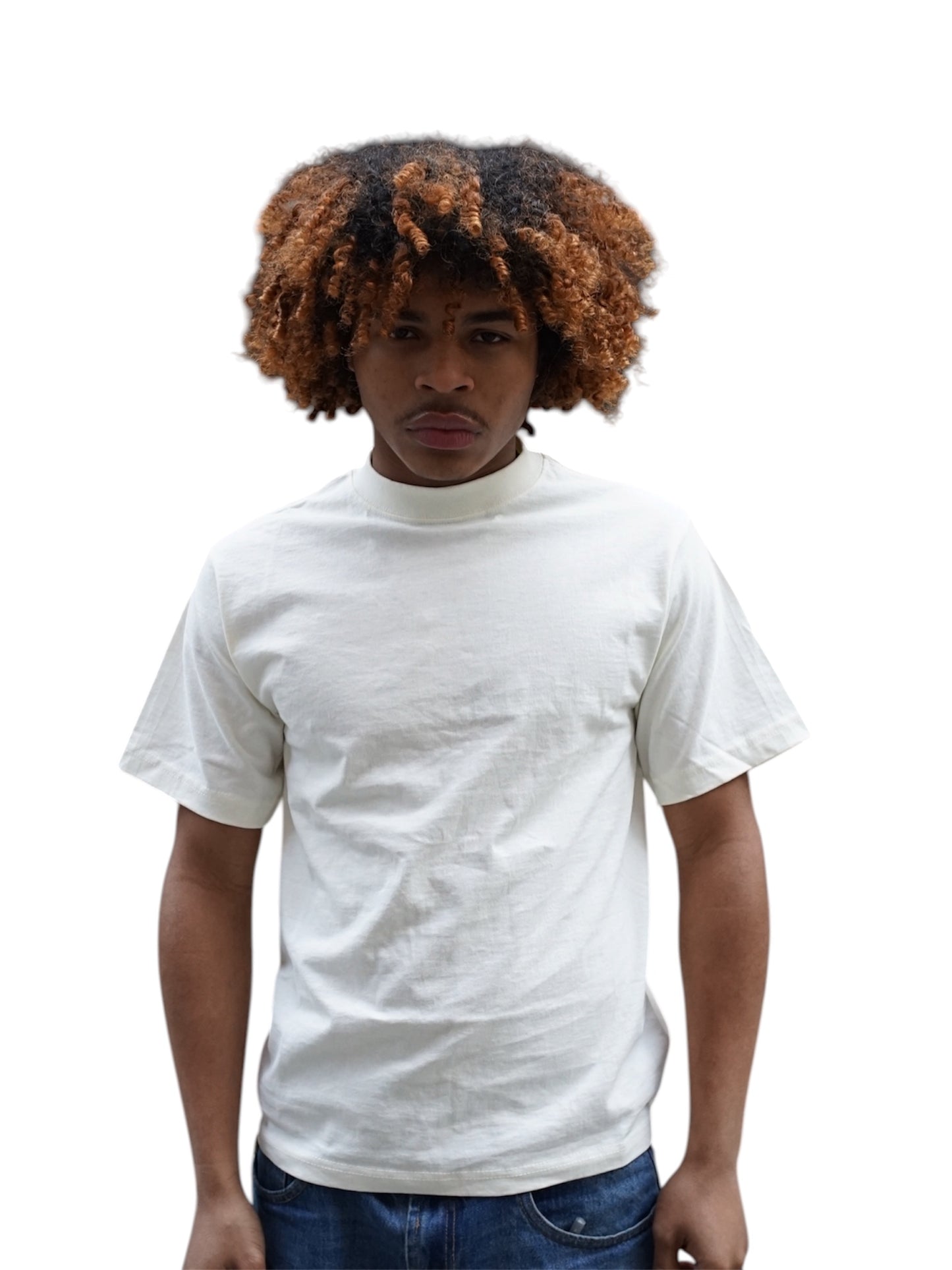 Shaka Wear Unisex Cropped Cream T-shirt