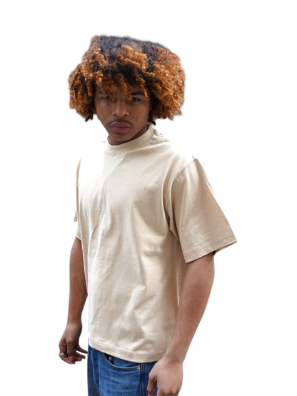 Shaka Wear Unisex Cropped Tan T-shirt
