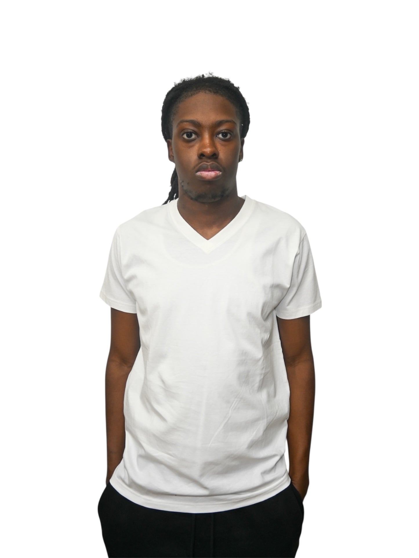 The End White V-Neck T-shirt