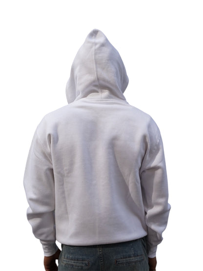 The End White Zipper Hoodie